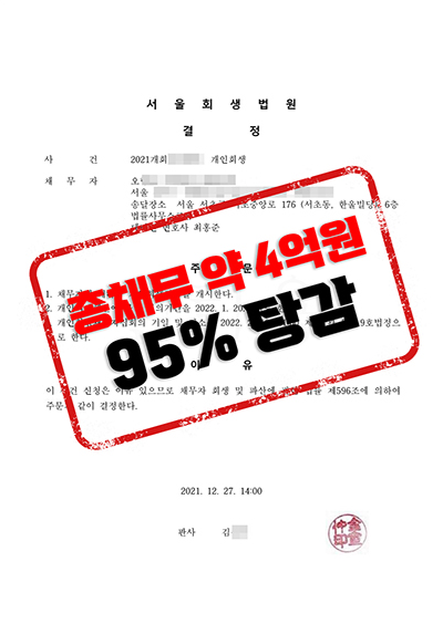 약 84% 탕감